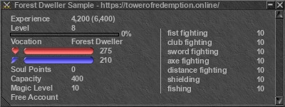 Signature for player Forest Dweller Sample
