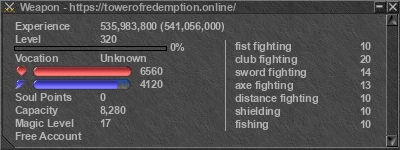 Signature for player Weapon